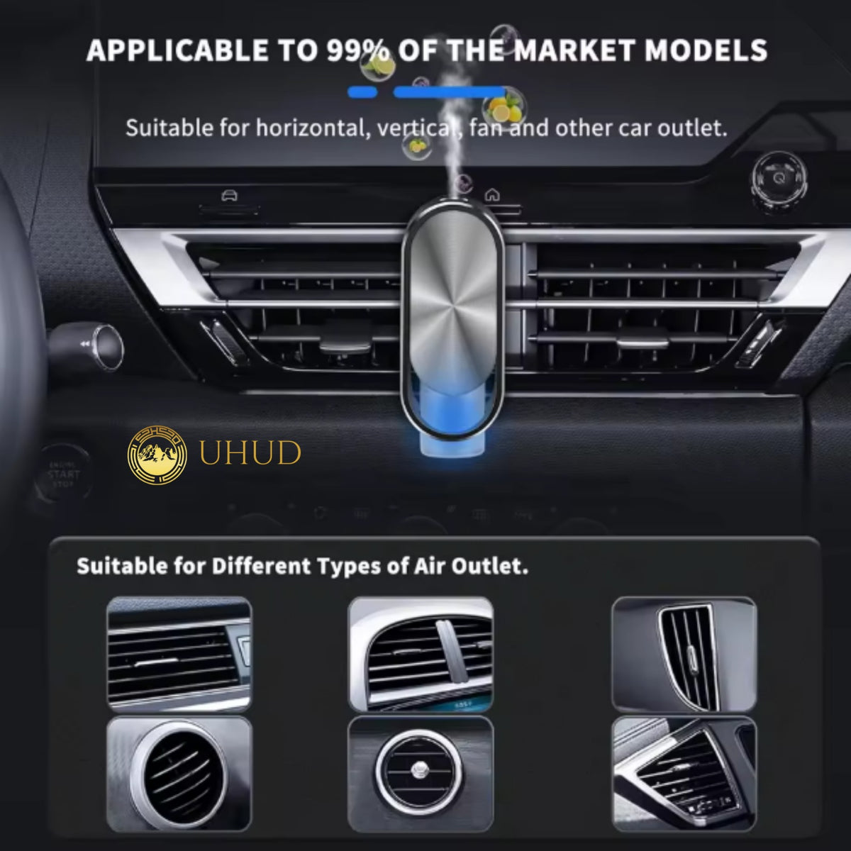 UHUD Automatic Car Perfume Diffuser - USB Rechargeable 3-Gear Control!