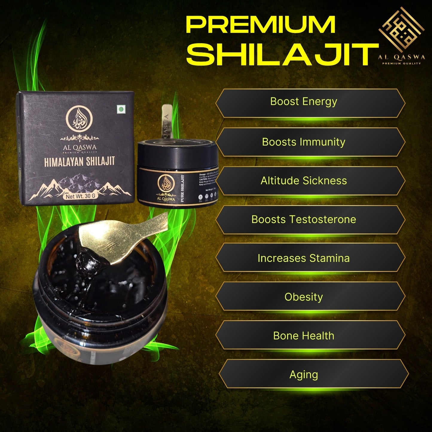 Pure Himalayan Shilajit with Spoon (1oz / 30gm)