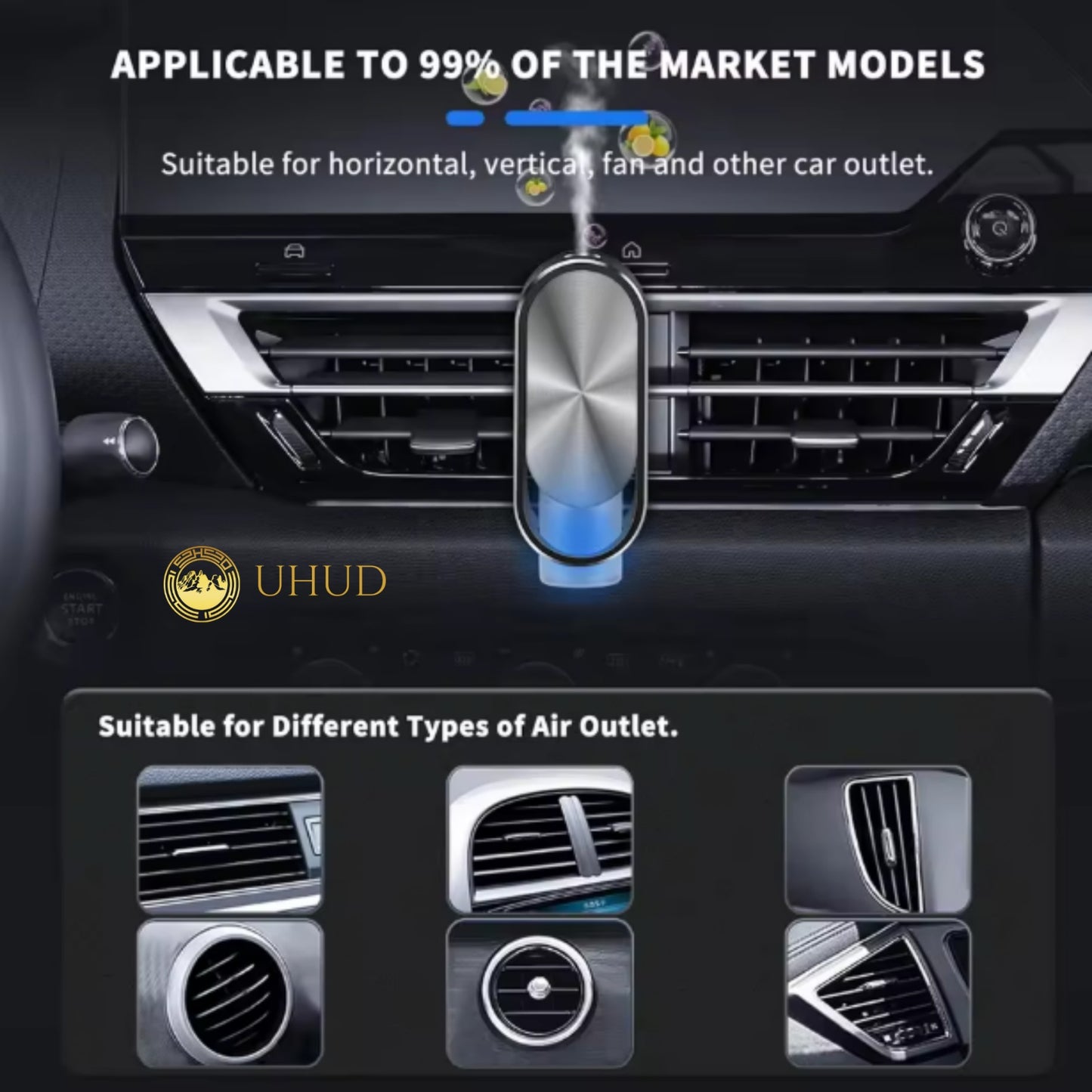 UHUD Automatic Car Perfume Diffuser - USB Rechargeable 3-Gear Control!